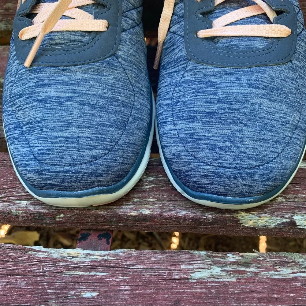 Skechers Womens Flex Appeal 2.0 | Size 11 |  Navy / Pink - Picture 4 of 9